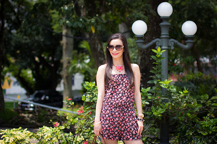 Fashion - Floral Print Romper by Sonia Valdés