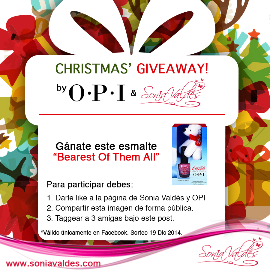 OPI Christmas Giveaway Bearest Them All by Sonia Valdés